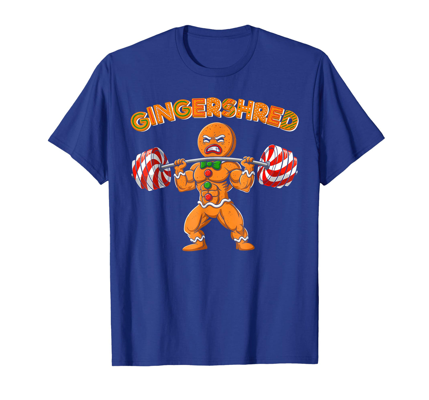 Gingershred Funny Gingerbread Man Gym Bodybuilding T-Shirt