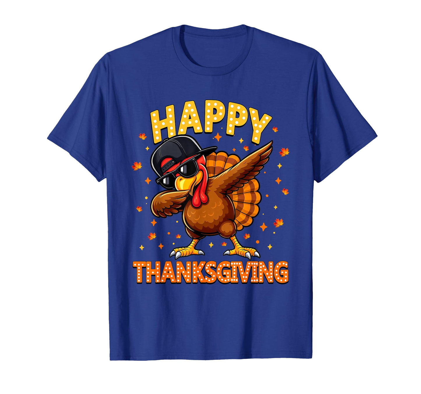 Happy Thanksgiving Funny Dabbing Turkey Thankful Fall Autumn T-Shirt