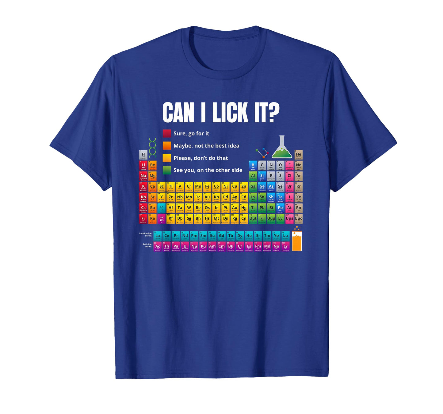 Can I Lick It? Periodic Table Happy 100 Days of School Funny T-Shirt