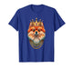 Pomeranian Dog Gangster Golden Crown King Regal Art T-Shirt