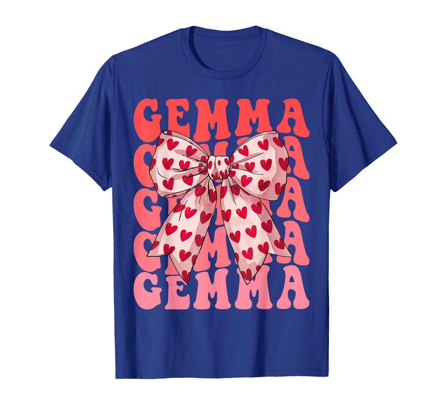 Coquette Bow Gemma Name Aesthetic Women Mothers Day Design T-Shirt