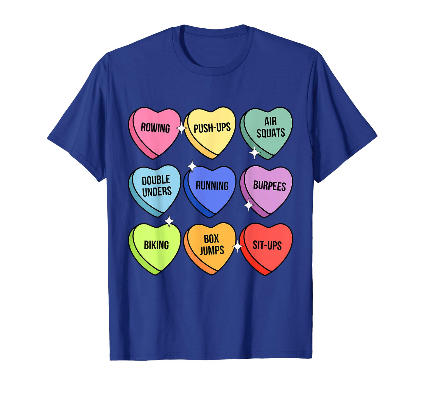 Gym Workout Candy Heart Valentine's Fitness Weightlifting T-Shirt