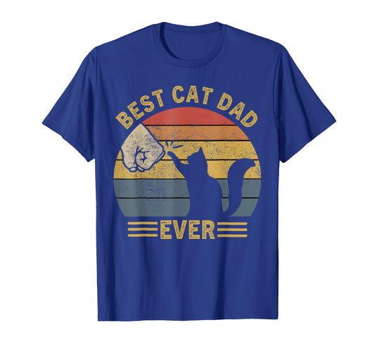 Cat-Shirt Men Best Cat Dad Ever Funny Cat Lover Gift T-Shirt