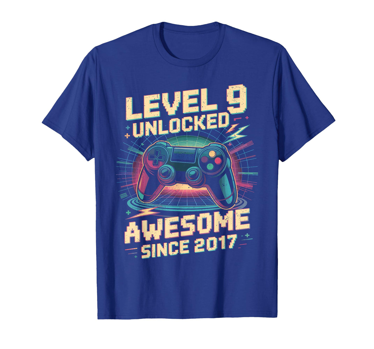 9 Year Old Boy Level 9 Gamer 2017 9th Birthday Party Gift T-Shirt