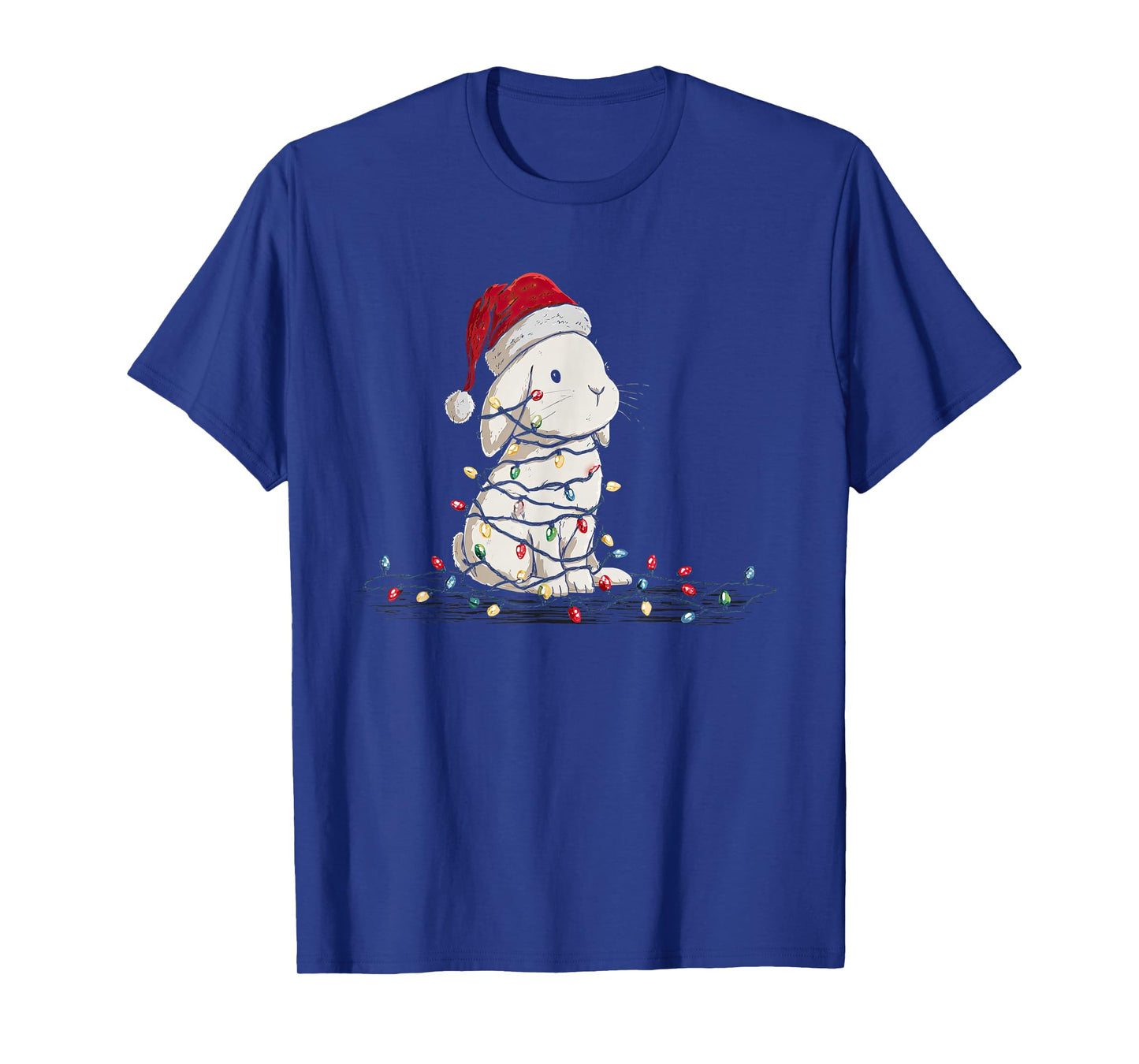 Funny Bunny Christmas Graphics Animal Lights Lover T-Shirt
