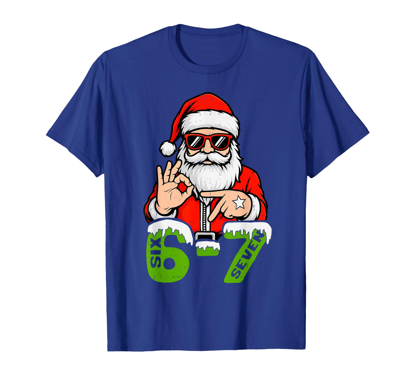 67 Meme Six Seven Santa Funny Christmas Gen Z Alpha Meme Boy T-Shirt