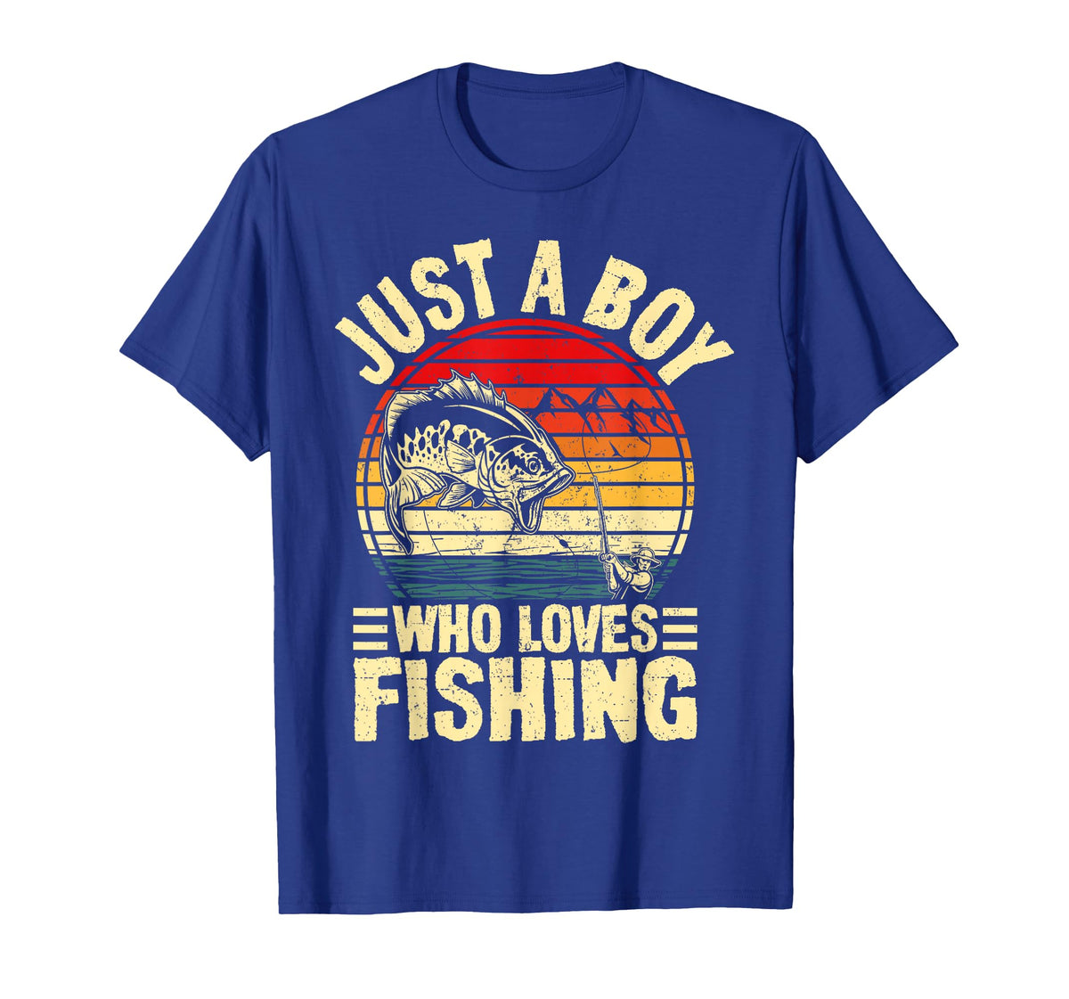 Funny Fishing Jokes Boys Fisherman Bass Fish Vintage T-Shirt