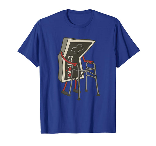 Retro Gaming Controller Old Gamer with Walker Funny T-Shirt