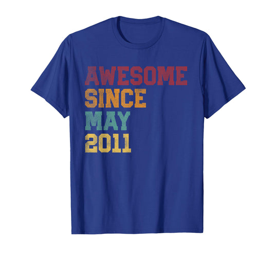 Awesome Since May 2011 15th Birthday 15 Years Old - Retro T-Shirt