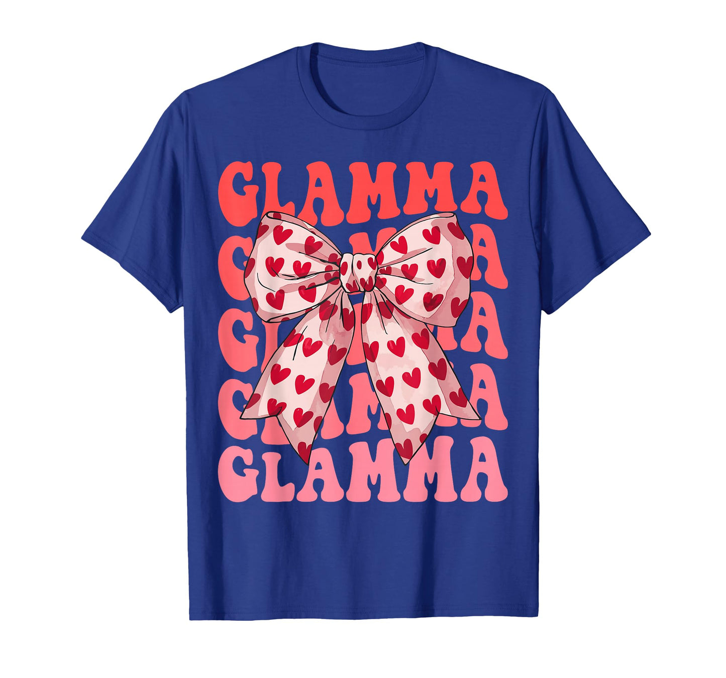 Coquette Bow Glamma Name Aesthetic Women Mothers Day Design T-Shirt