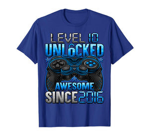 Level 10 Unlocked 10 Year Old Gifts Boys 10th Birthday Boy T-Shirt