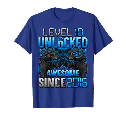 Level 10 Unlocked 10 Year Old Gifts Boys 10th Birthday Boy T-Shirt