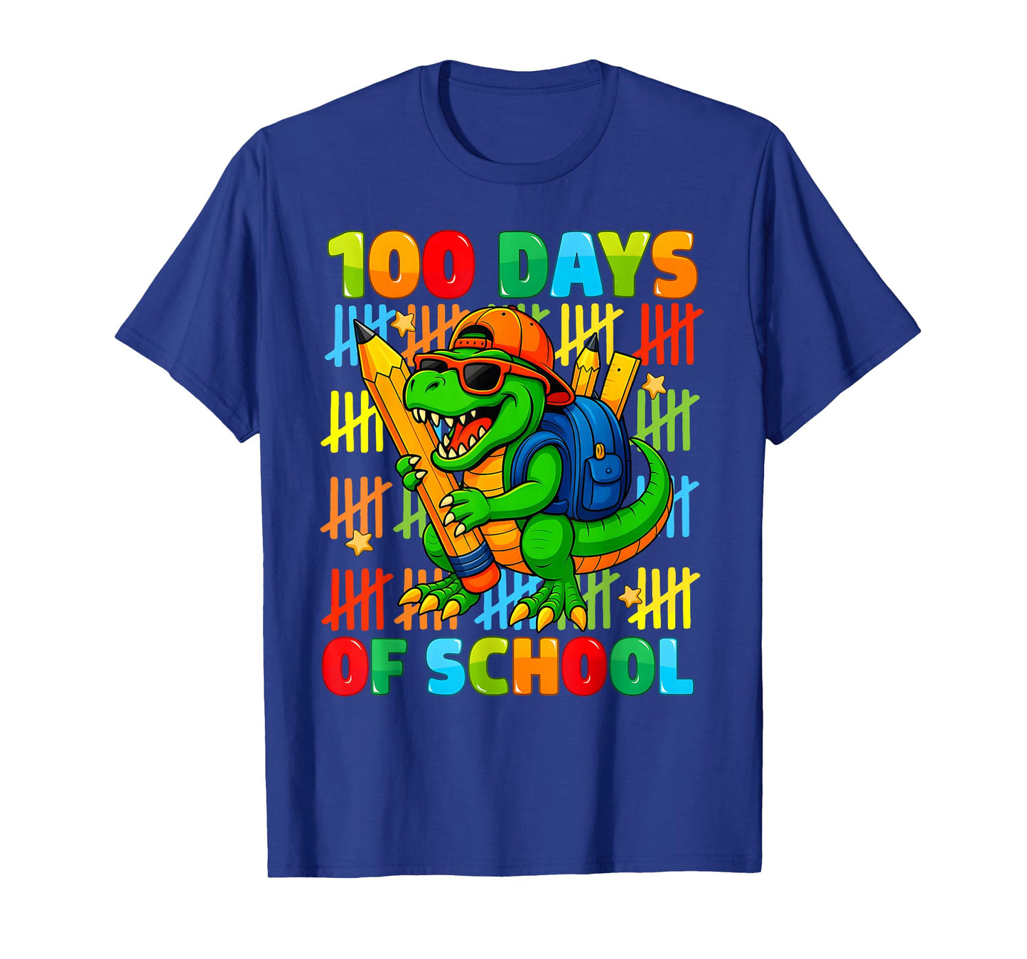 100th Day of School 100 Days Dinosaur for Boys Mens Kids T-Shirt