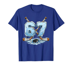 67 Hockey Drip Number Funny Meme Style Boys Graphics T-Shirt