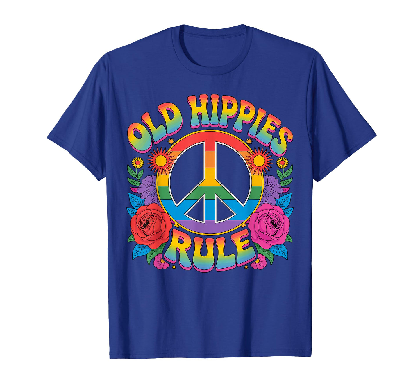 Old Hippies Rule Retro Party Hippie T-Shirt