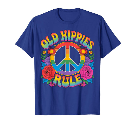 Old Hippies Rule Retro Party Hippie T-Shirt