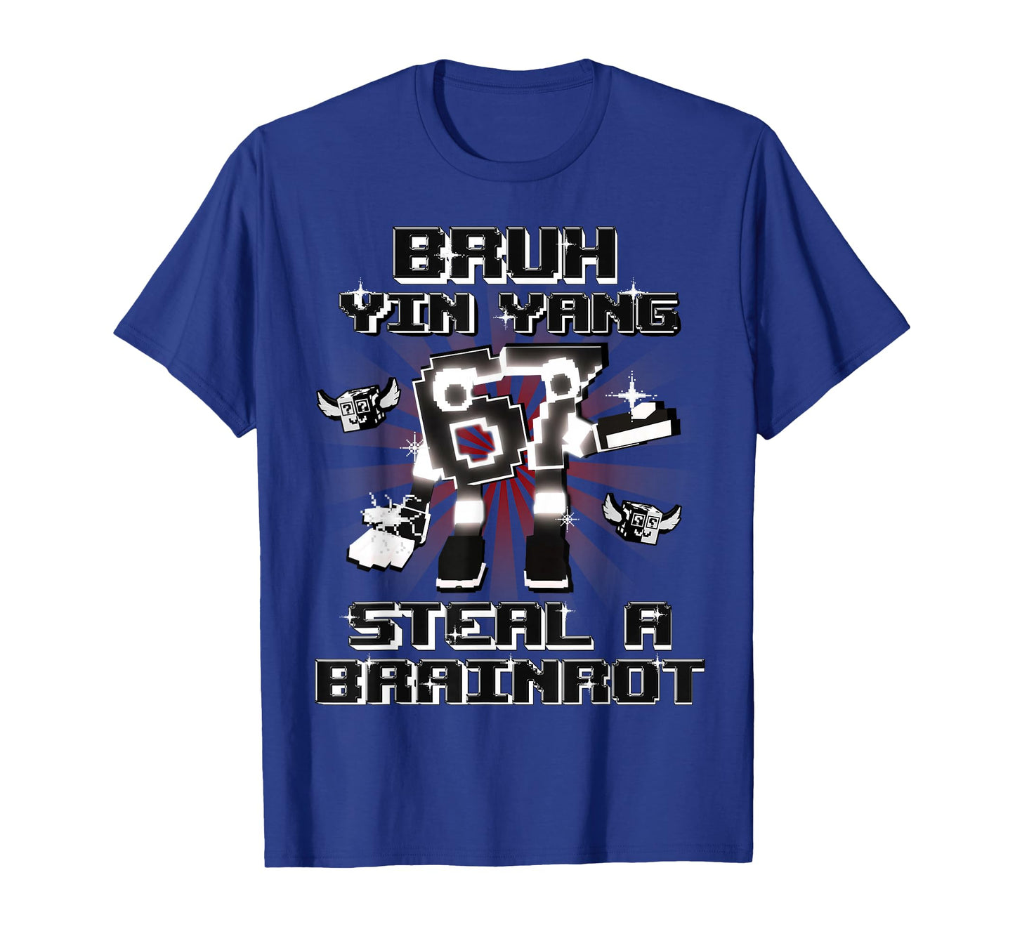 Bruh Yin Yang 67 Six Seven 6-7 Funny Brainrot for Boys Kids T-Shirt