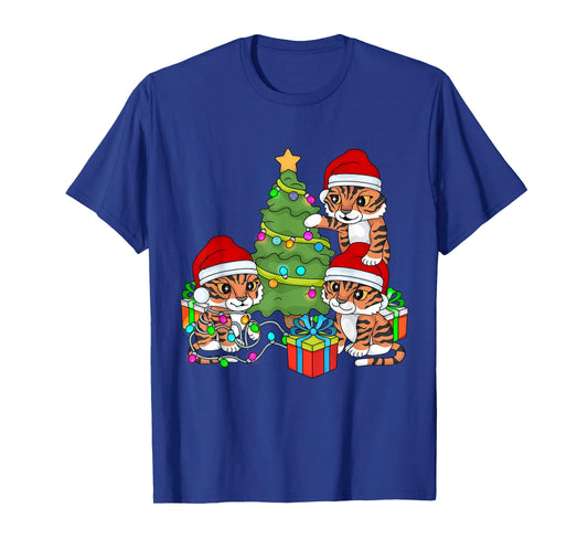 Christmas Tiger Lover Kids Wild Cat Cute Tigers T-Shirt