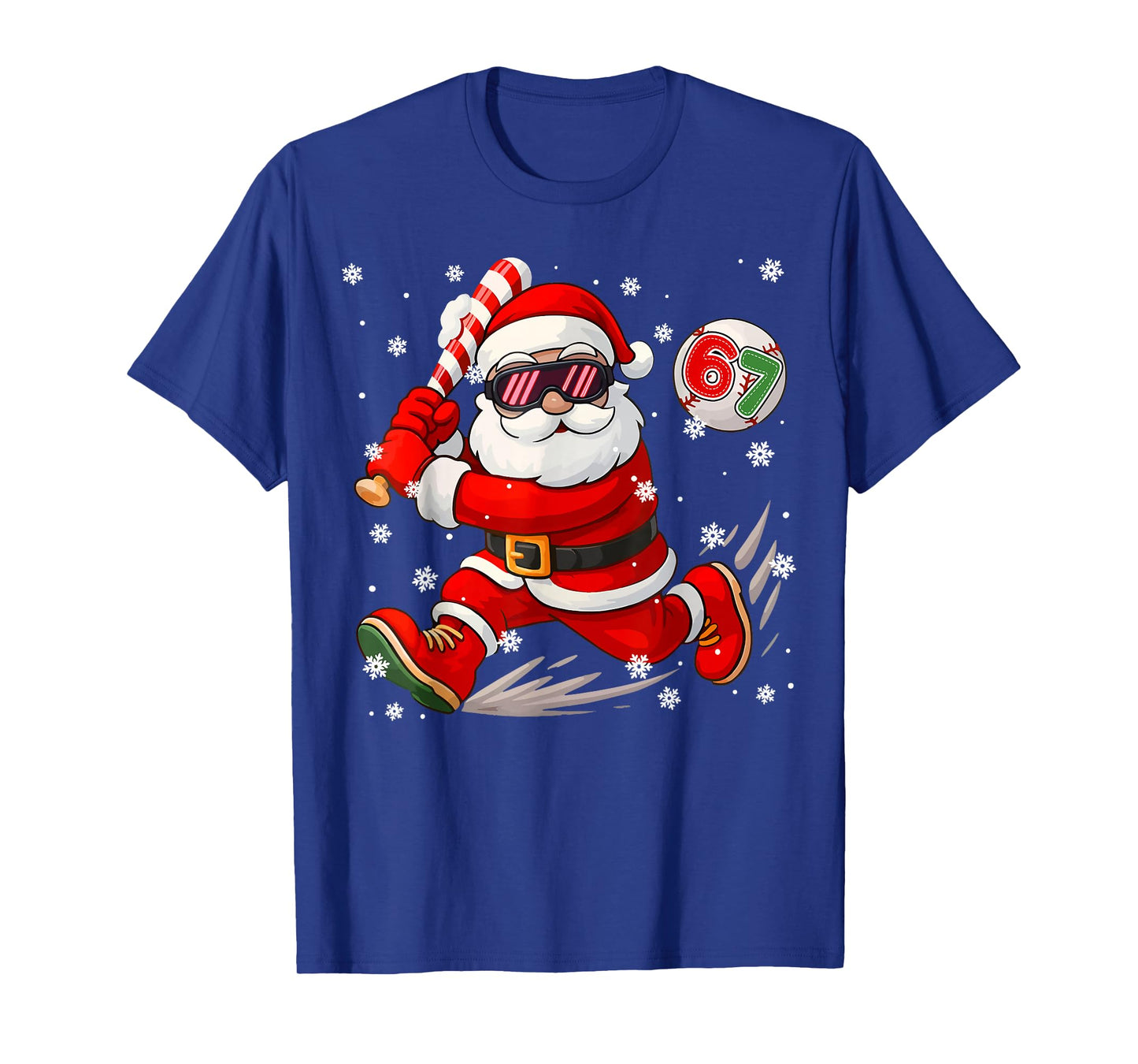 Funny Baseball Santa 67 Christmas Xmas Sports Pajamas Boys T-Shirt