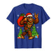 Santa Bigfoot Christmas Tree Xmas Lights Funny Sasquatch T-Shirt