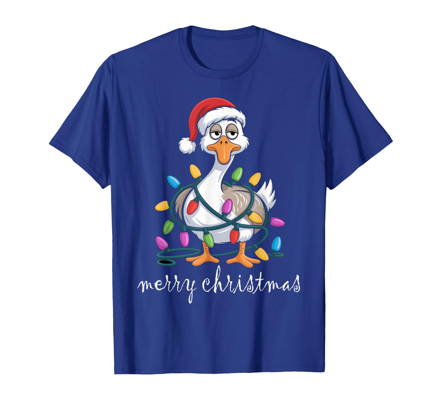 Funny Tired Goose Christmas Lights Silly Holiday Funny Goose T-Shirt