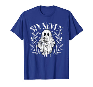 Funny Six Seven 6 7 Meme Slang Halloween Ghost T-Shirt
