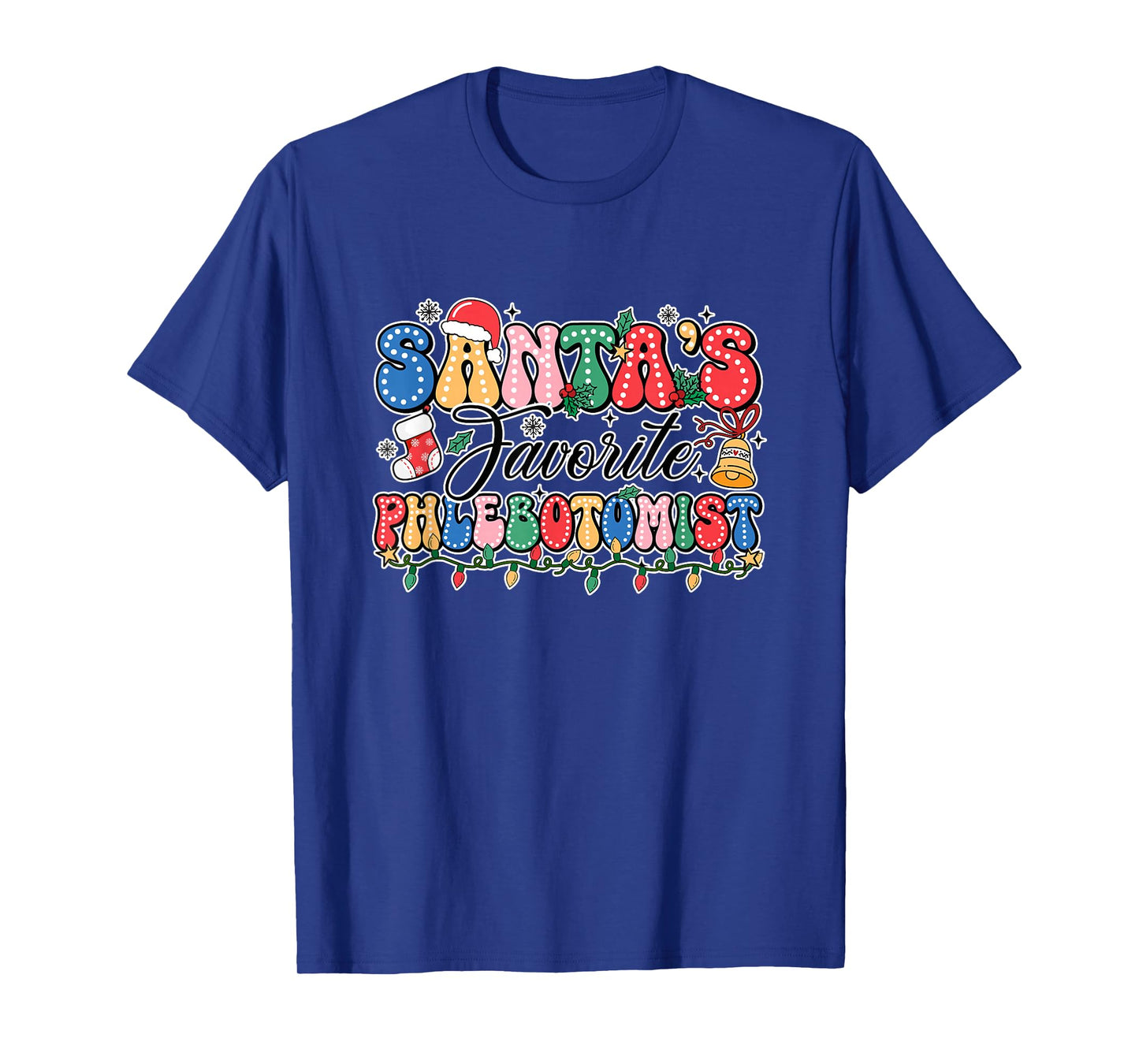 Funny Santa's Favorite Phlebotomist Christmas T-Shirt