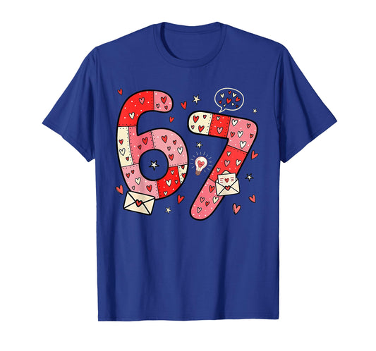 Six Seven 67 Meme Cool Valentine’s for Teens Boys Girls Kids T-Shirt