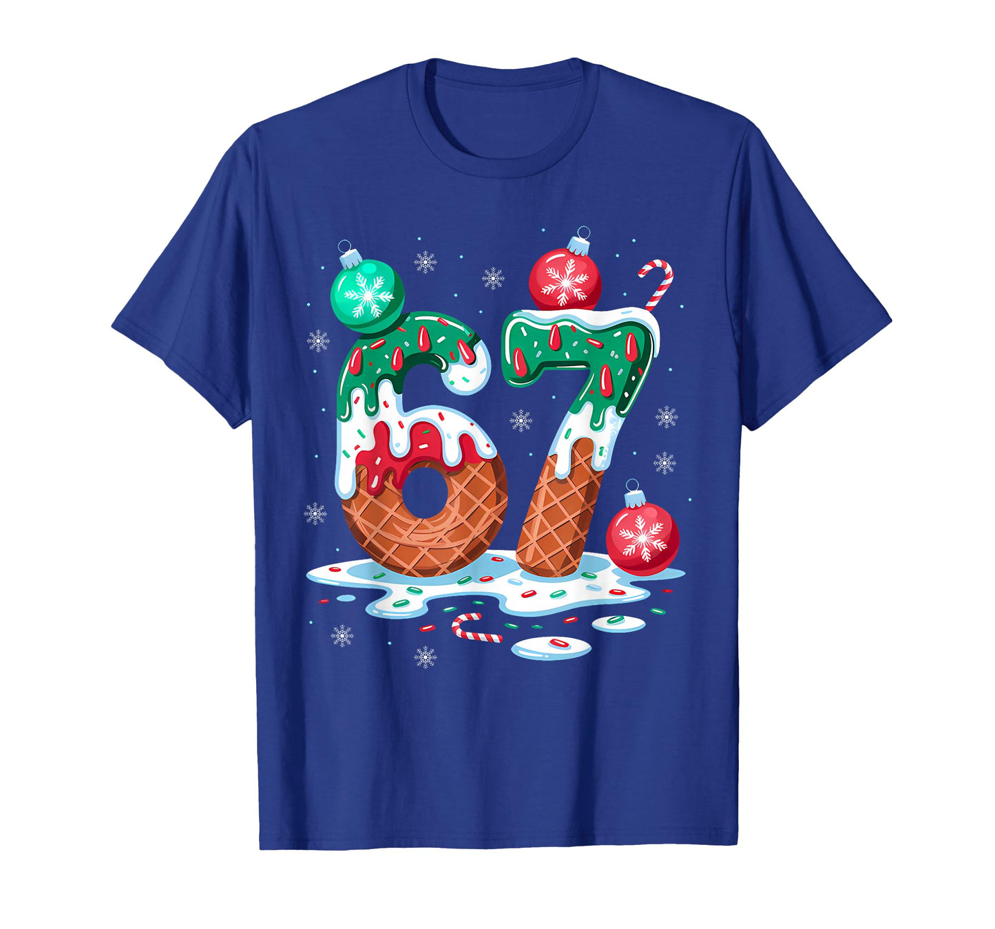 Christmas 67 Ice Cream Drip Meme Six Seven for Everyone T-Shirt