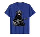 Funny Black Labrador Playing Electric Guitar Music Lovers T-Shirt