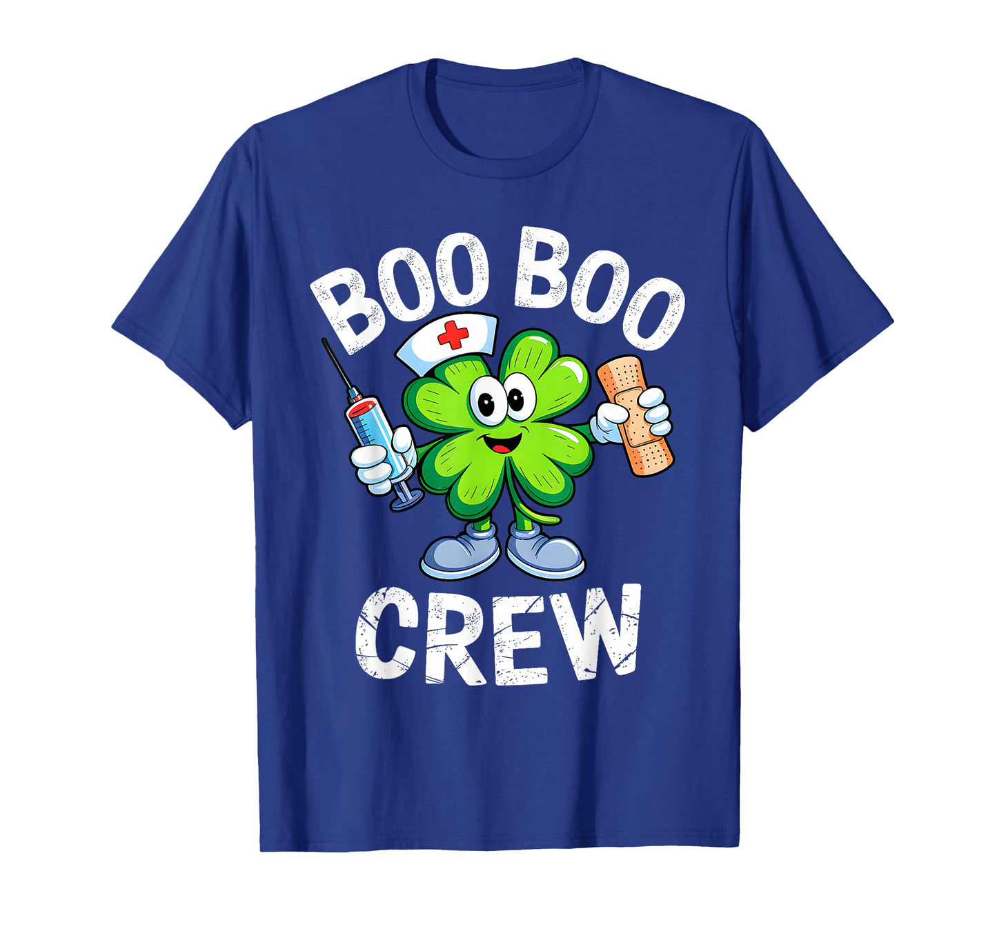 Boo Boo Crew St Patricks Day Nurse Scrub Top Saint Pattys T-Shirt