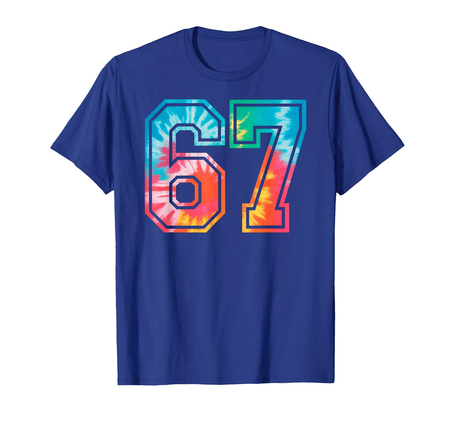 67 Number Meme Funny Six Seven Tie Dye Gen Alpha Slang T-Shirt