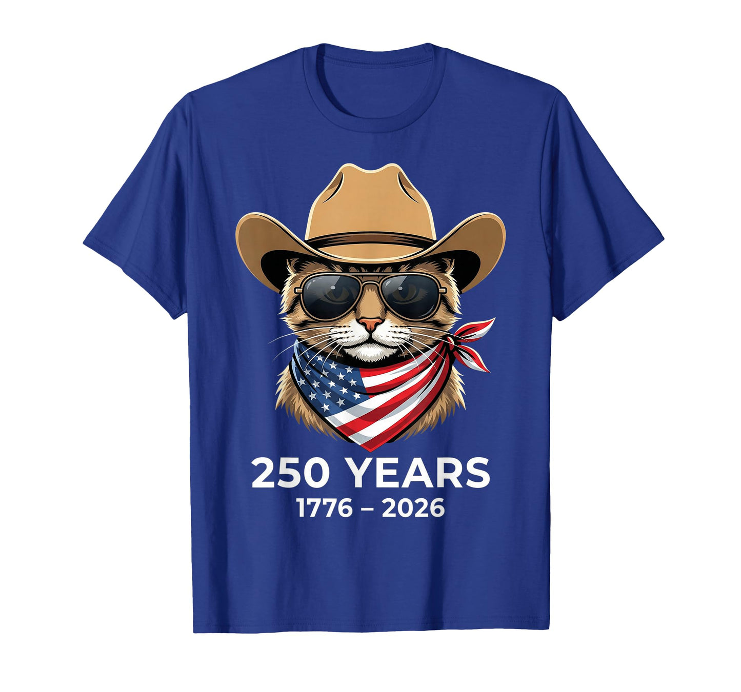 America Flag 250 Anniversary USA Shirt Cat 4th of July T-Shirt
