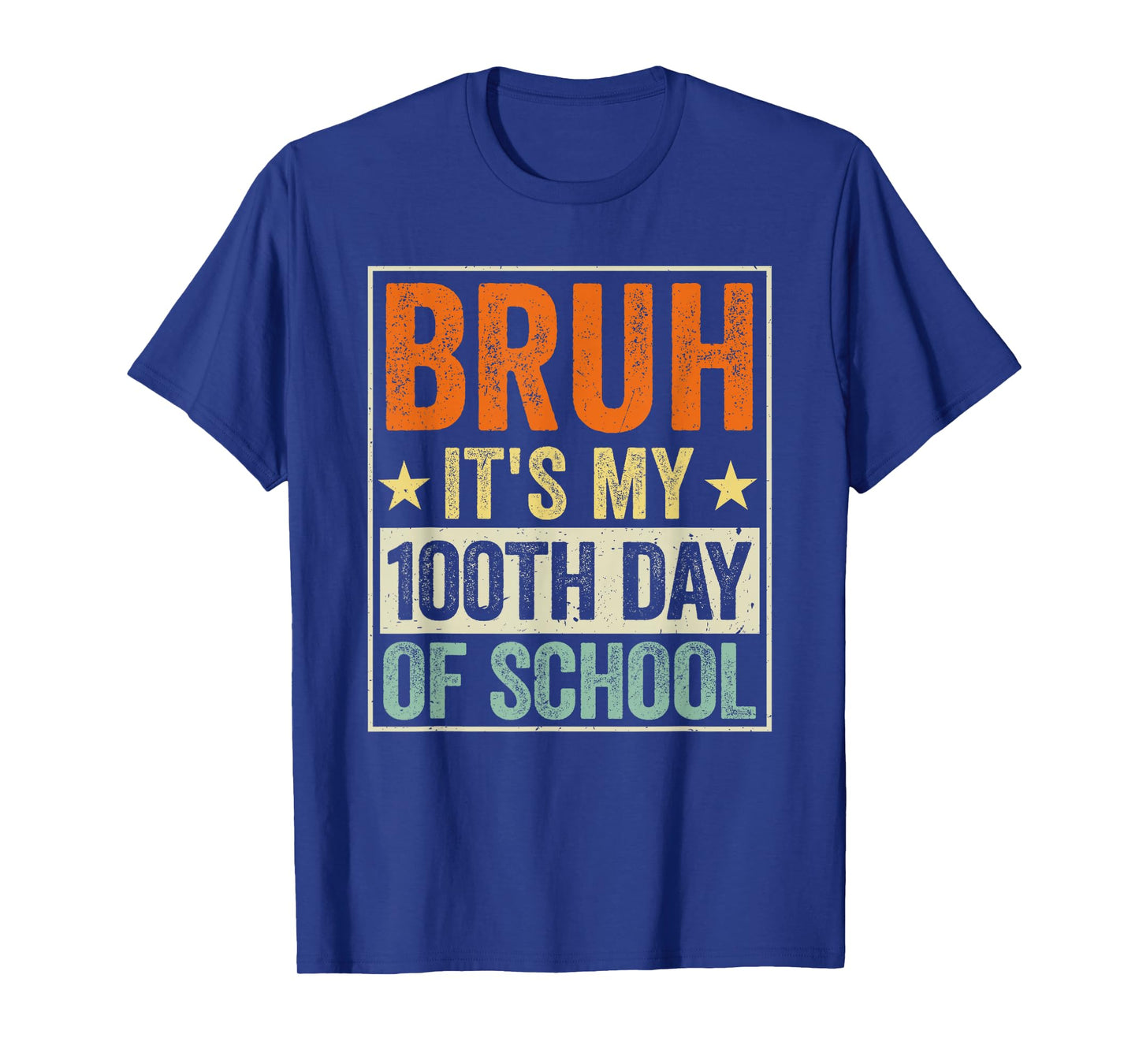 Bruh It's My 100th Day of School Boys Kid 100 Days of School T-Shirt