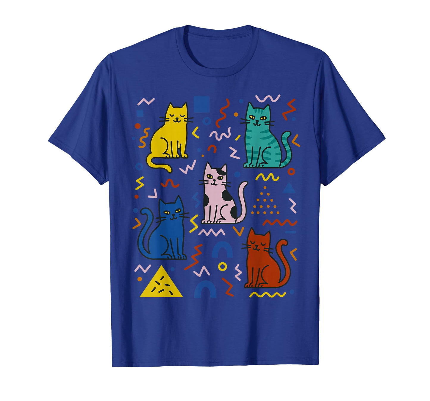 Retro Postmodern Cat Art Cute Modern Graphic T-Shirt