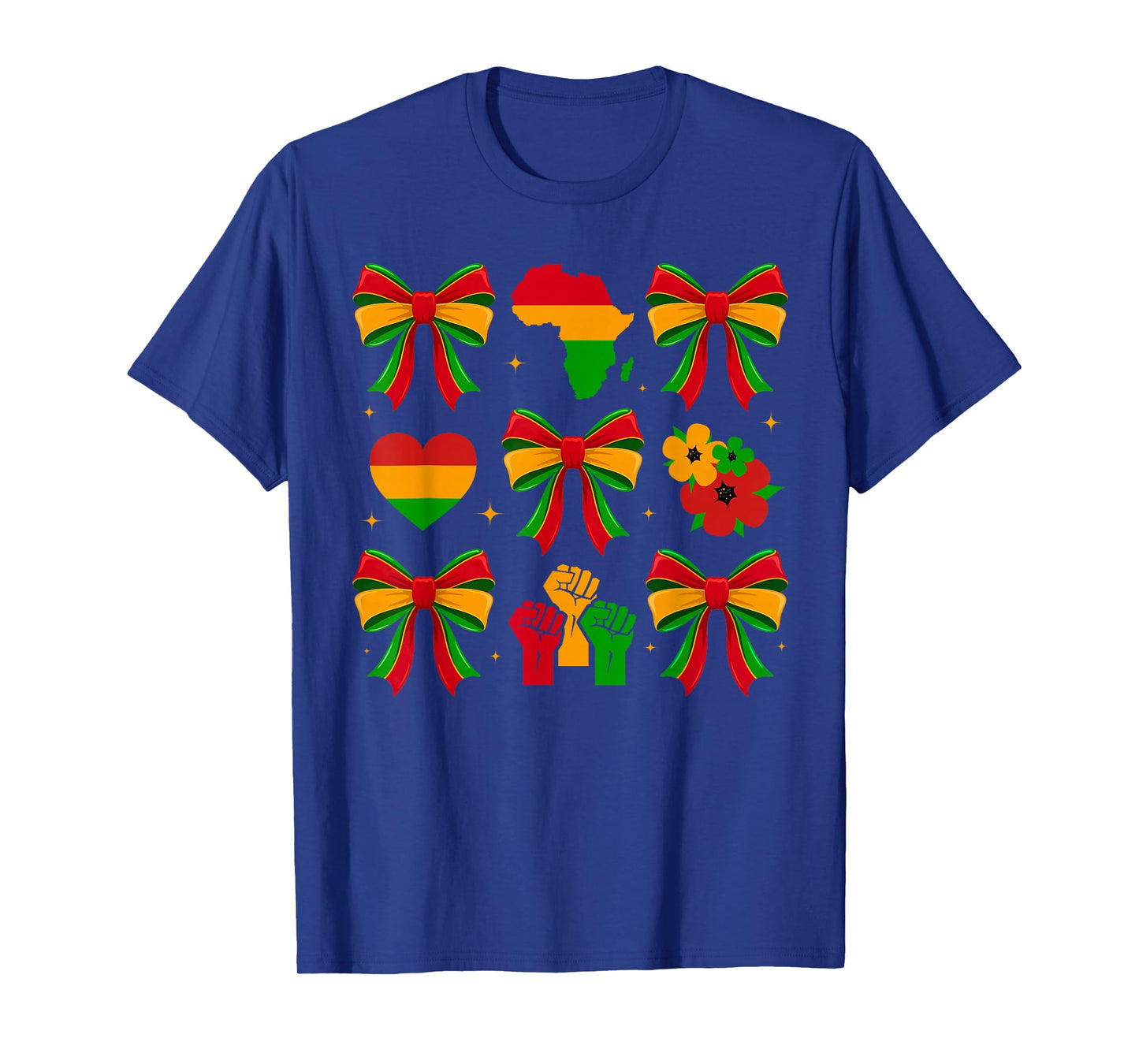 Black History Month Coquette Bow African American Women Girl T-Shirt