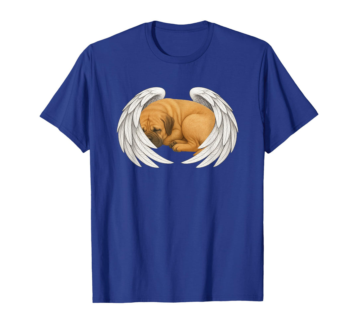 Mastiff Dog Memorial Sympathy Loss of Dog Owner Angel Wings T-Shirt