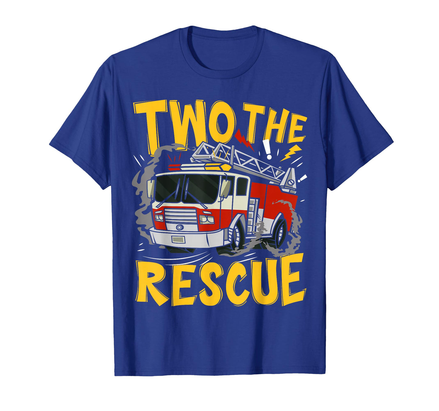 Two The Rescue Firetruck 2 Yr Old boy 2nd Birthday Party T-Shirt