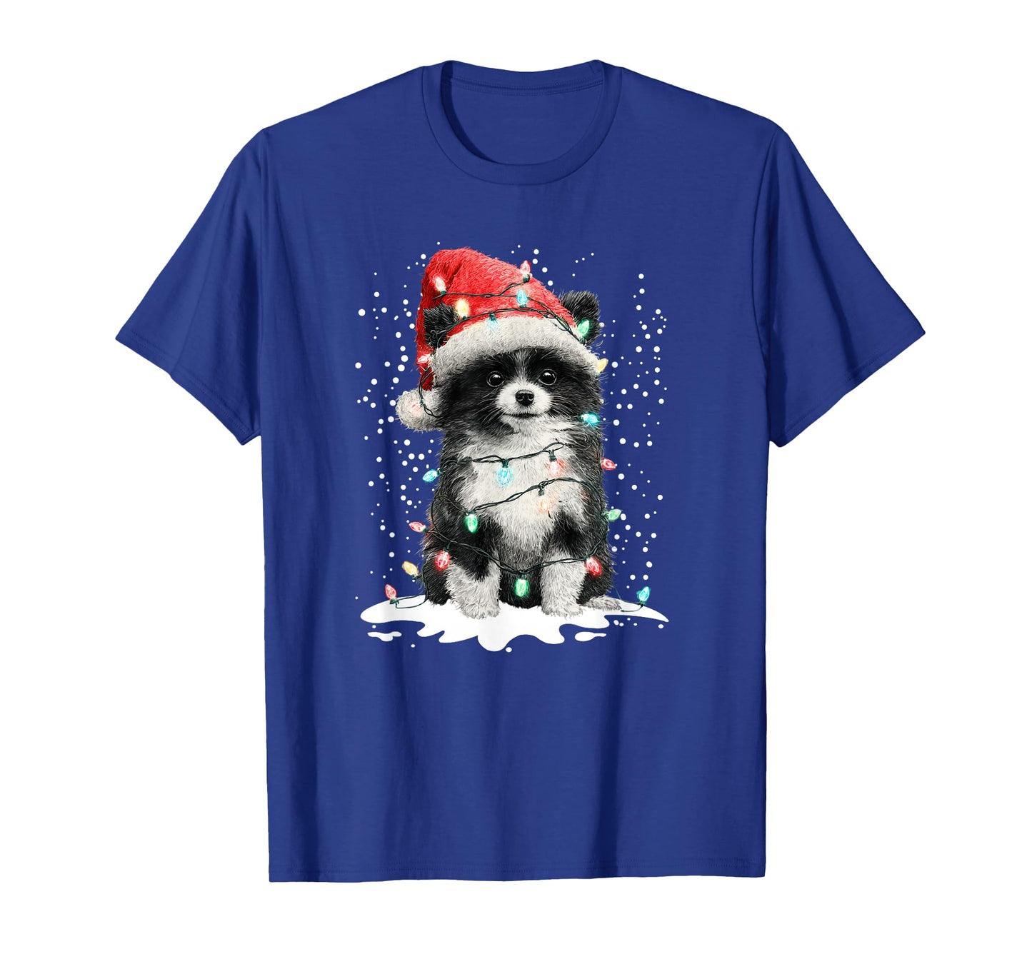 Dog Xmas Men Women Favorite Pomeranian Christmas T-Shirt