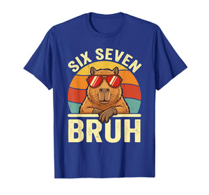 Six Seven Bruh 67 Meme Funny Capybara 6 7 T-Shirt