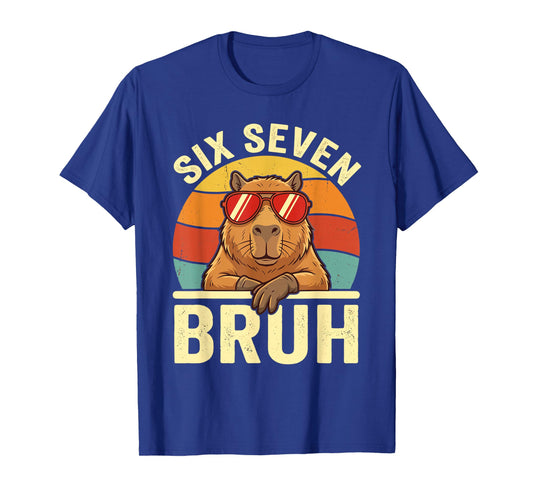 Six Seven Bruh 67 Meme Funny Capybara 6 7 T-Shirt