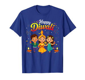 Happy Diwali Cute Kids Festival Lights Celebration Boys Girl T-Shirt