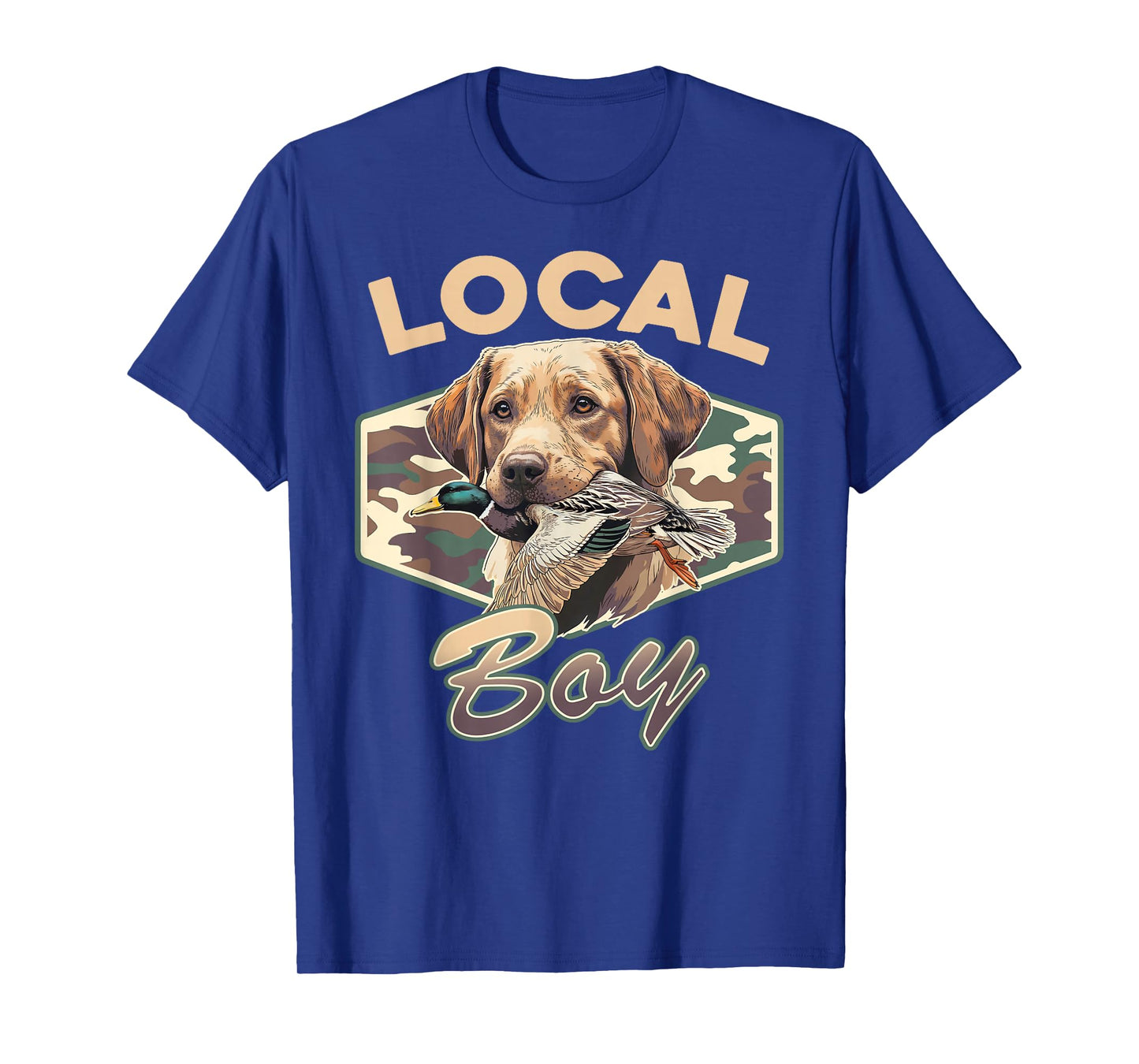 Camo Southern Local Boy Labrador Duck Hunting Outdoor Nature T-Shirt