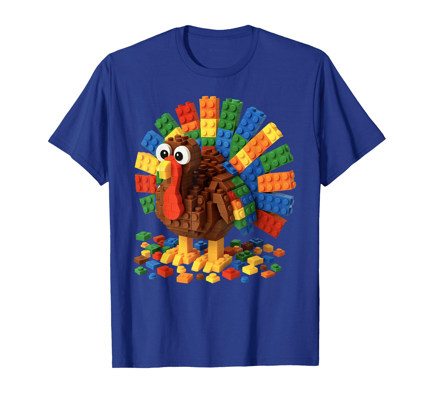 Master Builder Building Blocks Turkey Thanksgiving Men Boy T-Shirt