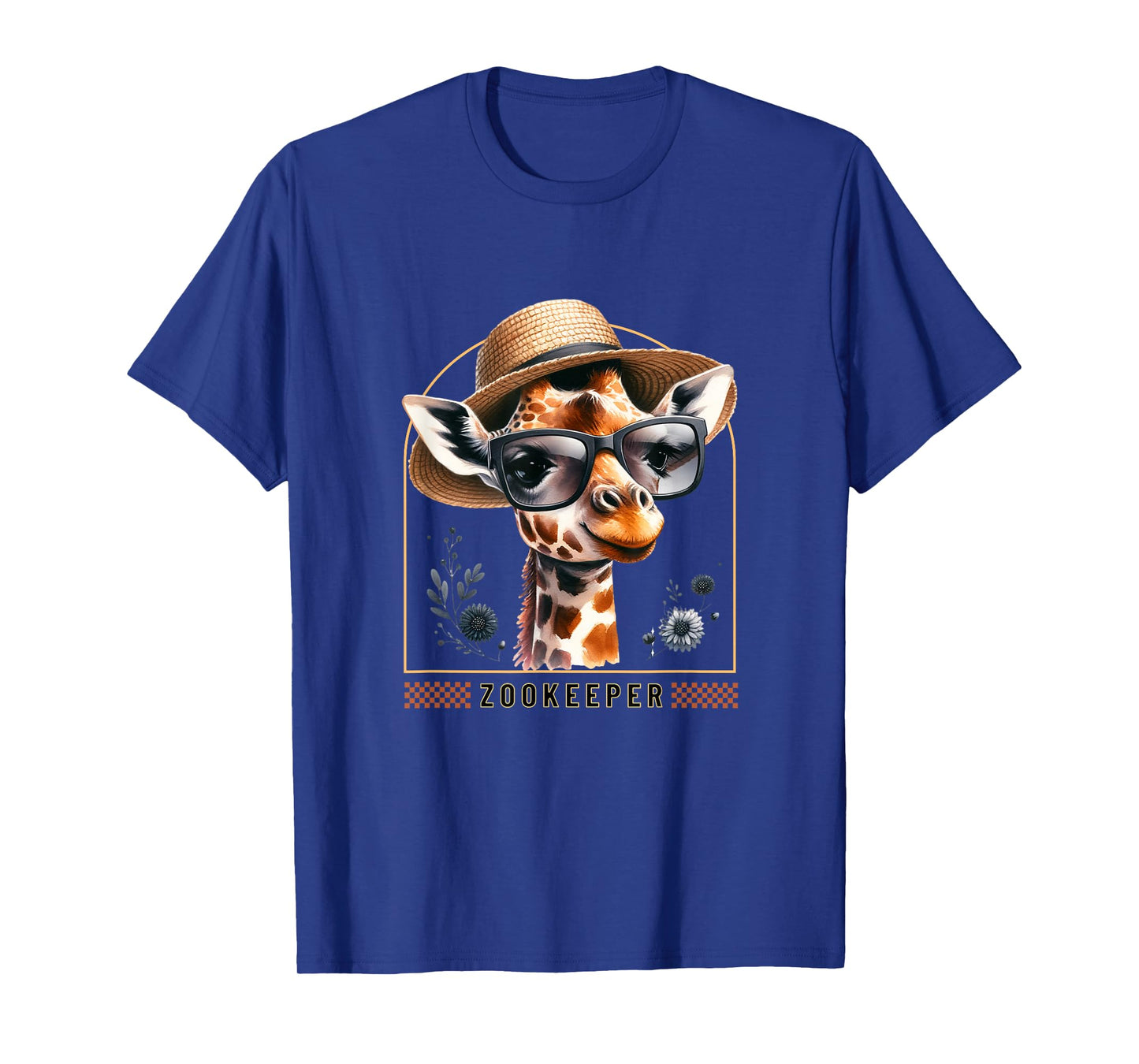 Zookeeper Design Adult Giraffe Safari Zoo keepeer Design T-Shirt