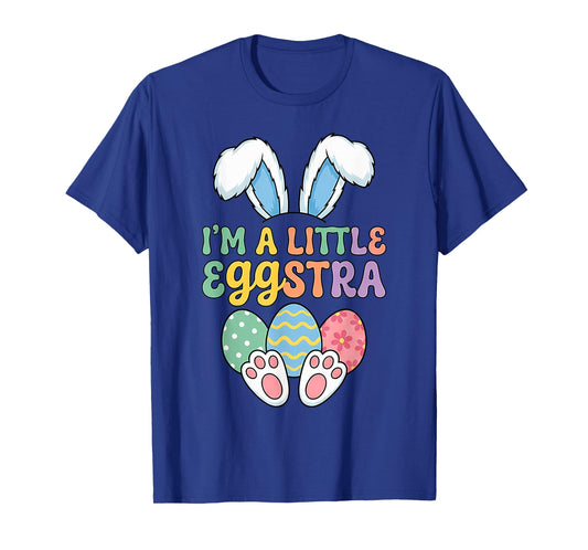 Funny Girls Boys Easter Egg I’m So Eggstra Bunny Easter Day T-Shirt