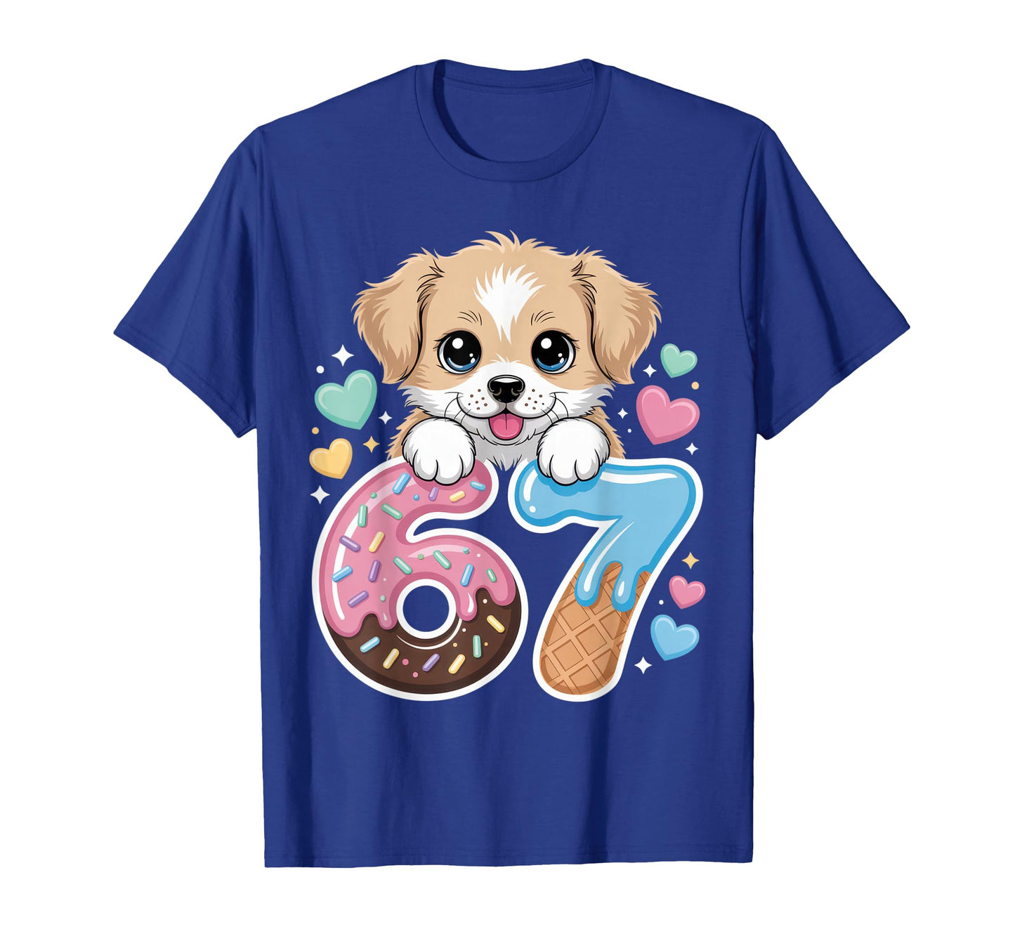 67 Puppy Lovers Fun and Playful Birthday Celebration T-Shirt