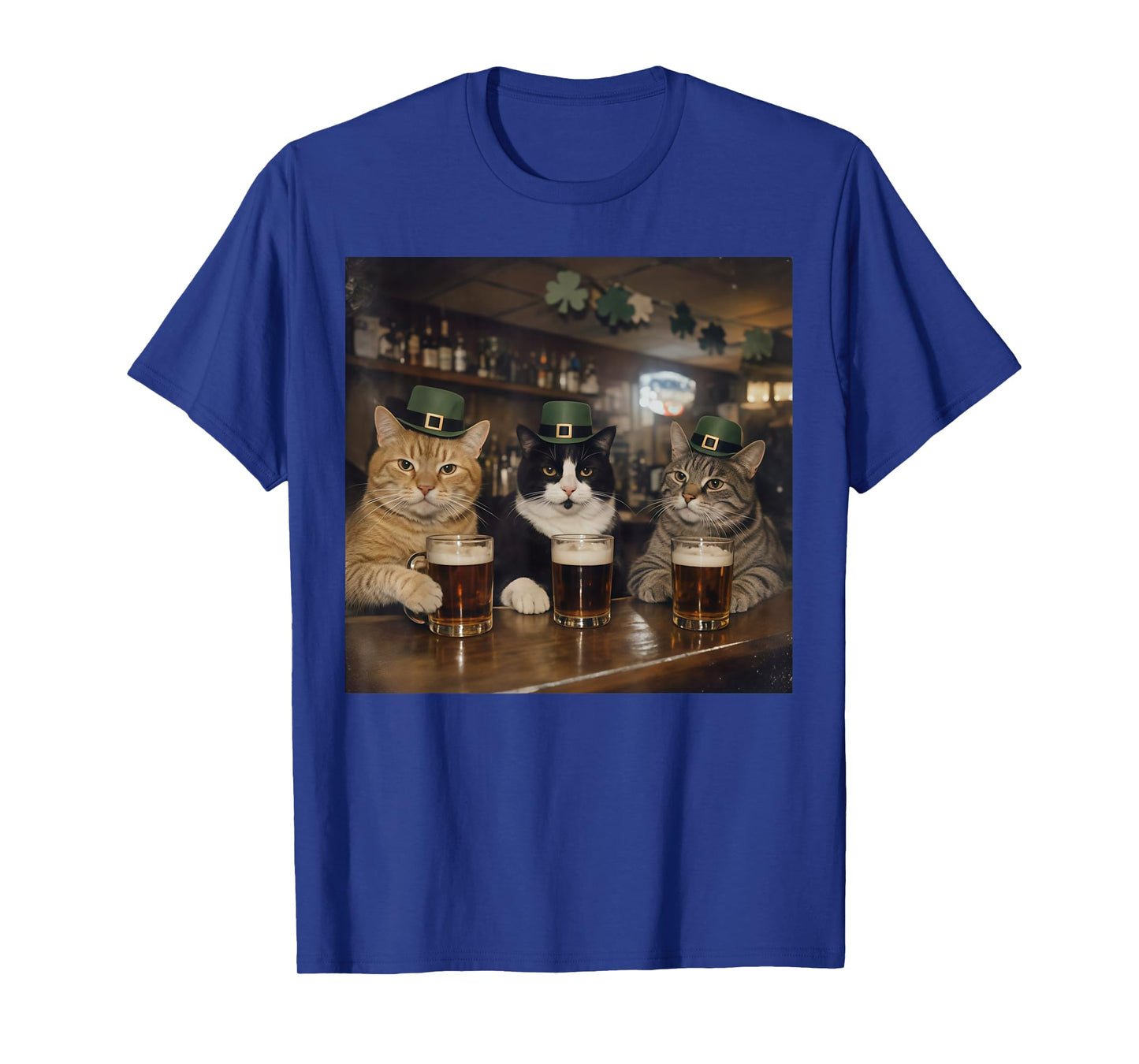 Funny Cat St Patricks Day Design T-Shirt