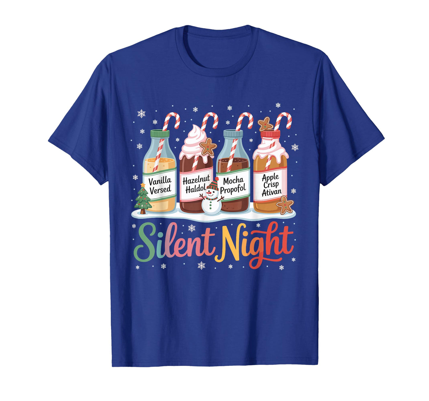 Funny Santa Propofol Silent Night ICU Nurses Merry Christmas T-Shirt