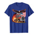 Trucker Patriotic American Flag Semi Truck Driver Eagle T-Shirt